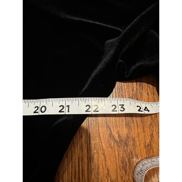 AB Studios Women's Velvet 3/4 Sleeve Top – Black – Size Large Elevated Casual - Picture 5 of 8